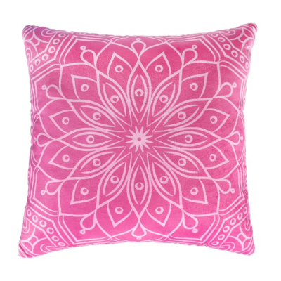Plyšový polštář - Růžová mandala Albi Albi