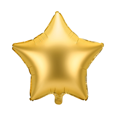 Balónek fóliový Hvězda zlatá matná