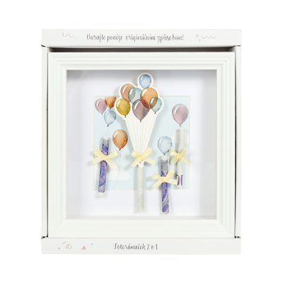 Fotorámeček na peníze - Balónky Albi Albi