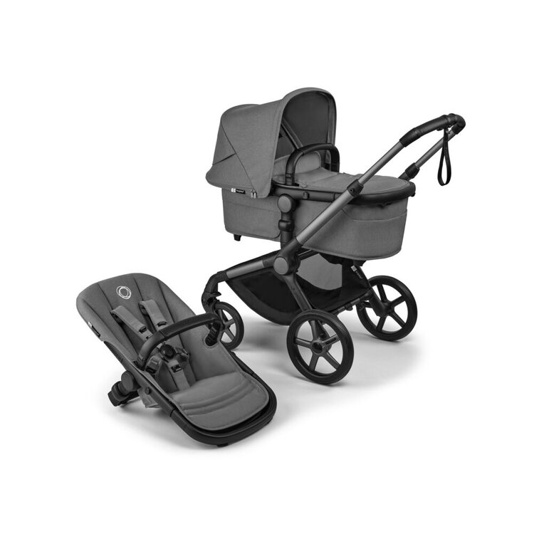 BUGABOO Kočárek kompletní Fox 5 Renew - Black / Moon grey-Moon grey Bugaboo