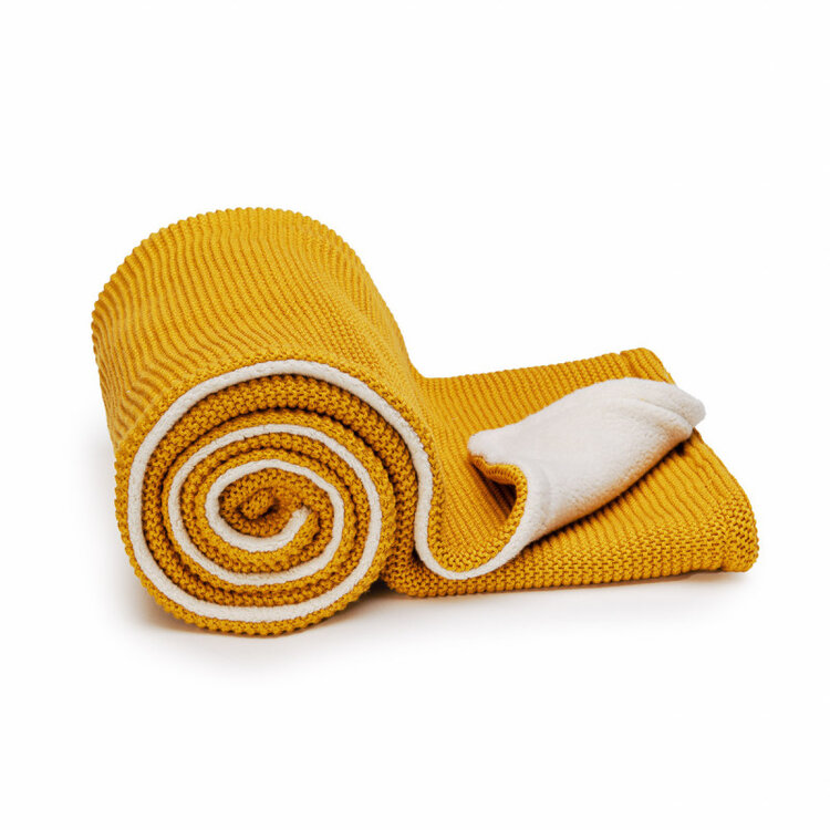 T-TOMI Deka pletená Winter Mustard waves T-Tomi