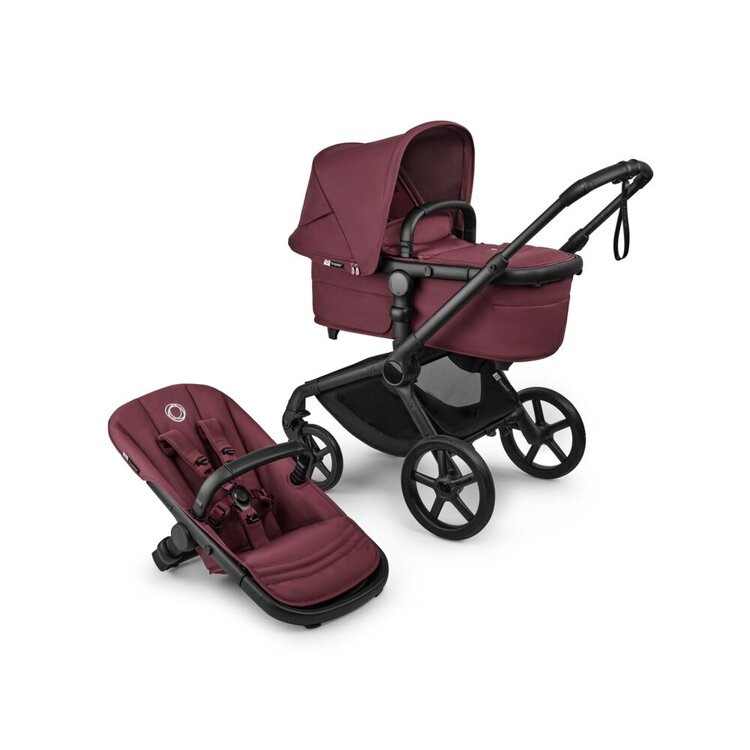 BUGABOO Kočárek kompletní Fox 5 Renew - Black / Dark cherry-Dark cherry Bugaboo