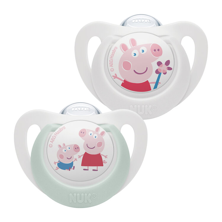 NUK Dudlík silikonový Star Peppa Pig 6-18m. 2 ks Nuk