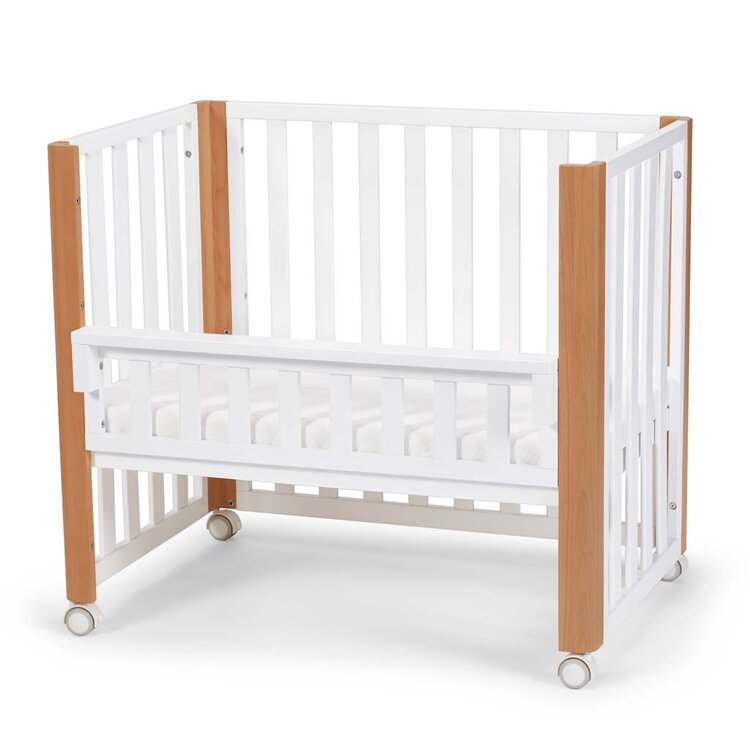 Kinderkraft dřevěná KOYA s funkcí ohrádky plus matrací white Kinderkraft select