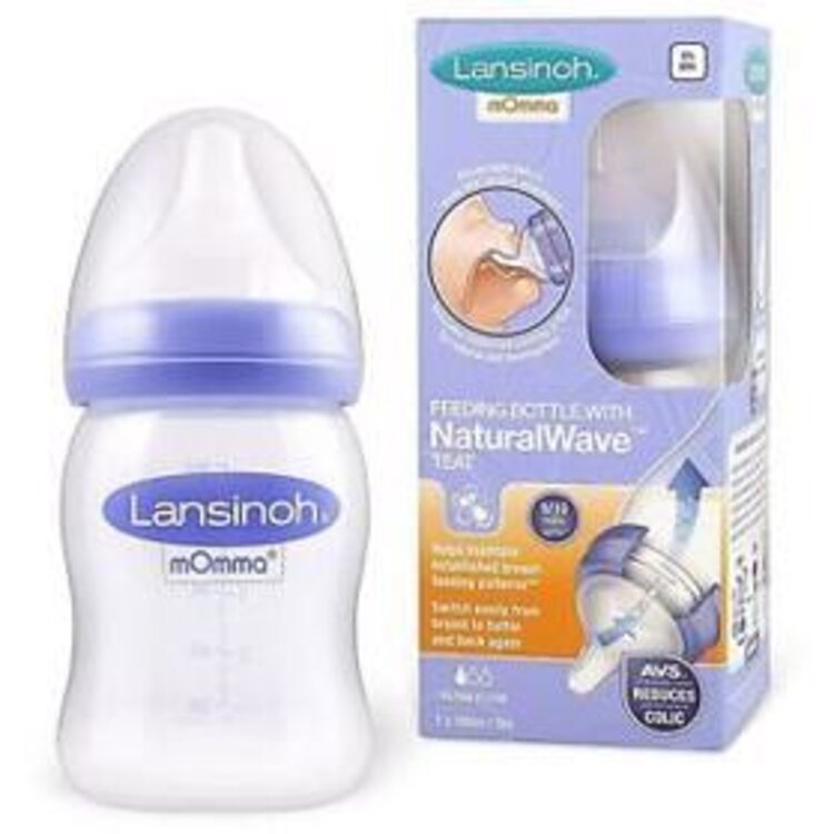 LANSINOH kojenecká láhev 160 ml s NaturalWave TM savičkou (S) Lansinoh