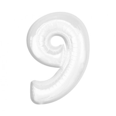 Balónek fóliový 92 cm bílý číslo 9 Albi Albi