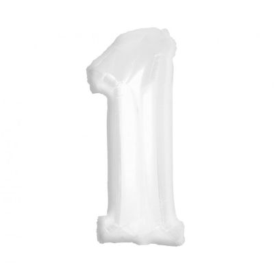 Balónek fóliový 92 cm bílý číslo 1 Albi Albi