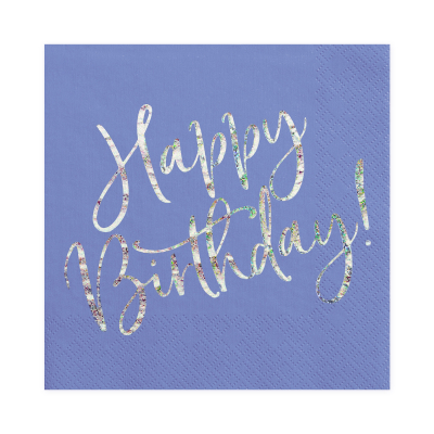 Ubrousky Happy Birthday! tmavě modré 20 ks Albi Albi