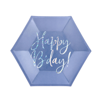 Talíře Happy B'day! tmavě modré 6 ks Albi Albi