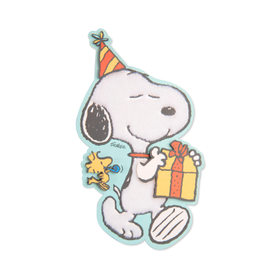 Luxusní narozeninové přání - Snoopy s dárkem Albi Albi