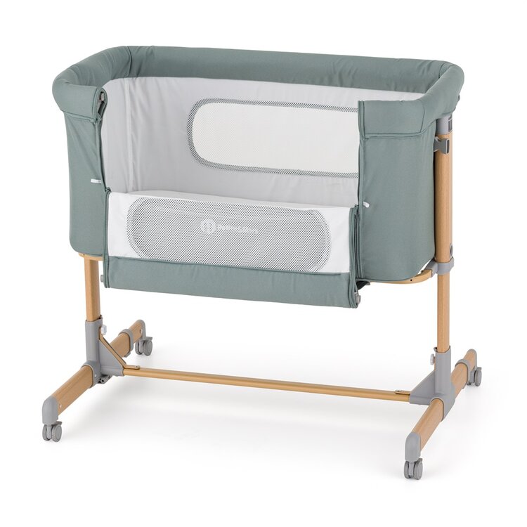 PETITE&MARS Postýlka dětská polohovatelná Grace Compact Foggy Green Petite&Mars