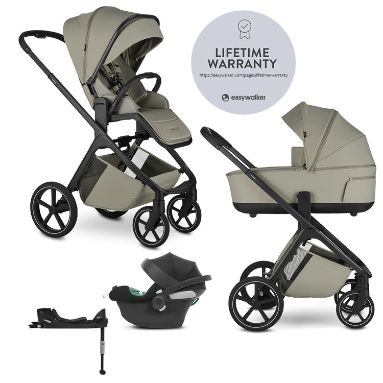 EASYWALKER Kočárek kombinovaný Zoey Sage Green + CYBEX Aton B2 i-Size + základna Easywalker