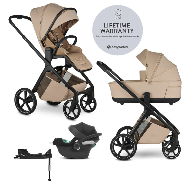 EASYWALKER Kočárek kombinovaný Zoey Almond Taupe + CYBEX Aton B2 i-Size + základna Easywalker