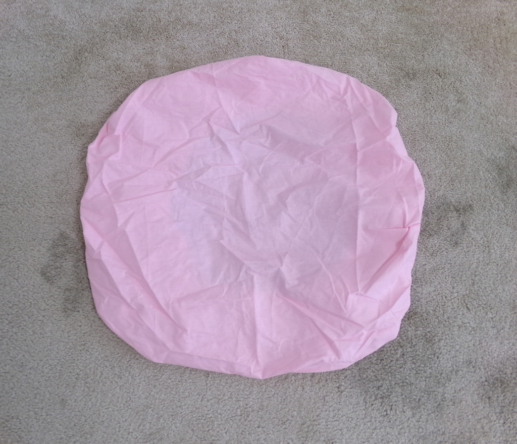 MIMIKO Prostěradlo napínací na kulatou matraci růžové 100 cm x 100 cm Mimiko
