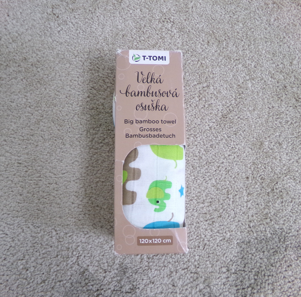 T-TOMI Baby set - osuška bambusová + kolíčky na kočárek