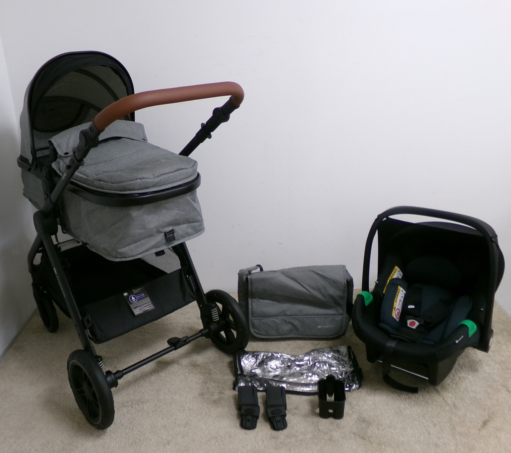 KINDERKRAFT Kočárek kombinovaný 3v1 Esme Moonlight Grey Kinderkraft