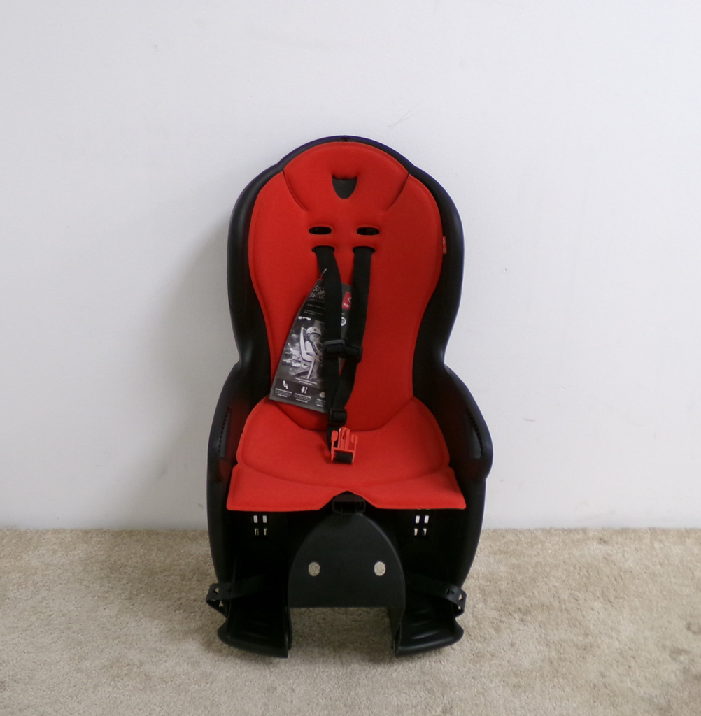 HAMAX Cyklosedačka s uzamykatelnym zámkem Kiss black/red Hamax
