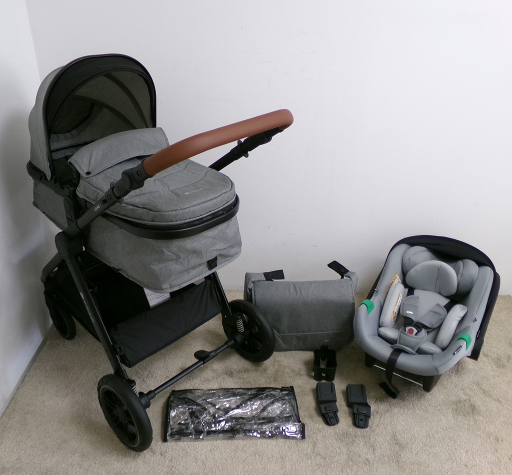 KINDERKRAFT Kočárek kombinovaný 3v1 Esme Moonlight Grey Kinderkraft