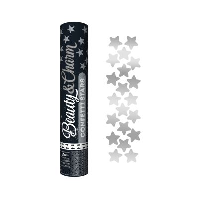 Konfety vystřelovací hvězdy sříbrné 30 cm Albi Albi