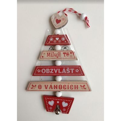 Vánoční ozdoba - MIluji Tě Albi Albi