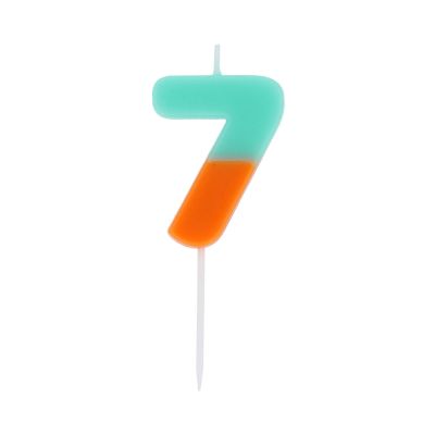 Svíčka dortová dvoubarevná číslo 7 Albi Albi