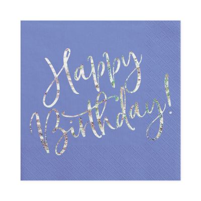 Ubrousky Happy Birthday! tmavě modré 20 ks Albi Albi