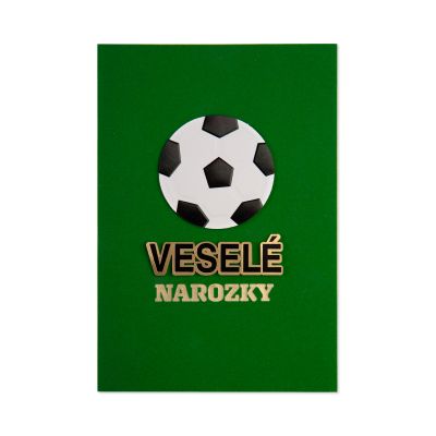 Luxusní narozeninové přání - Fotbalový míč Albi Albi