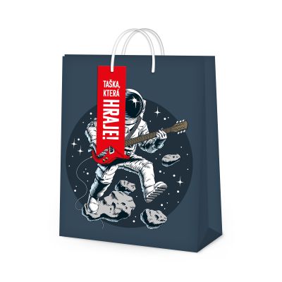 Hrací dárková taška velká - Kosmonaut (26 × 12