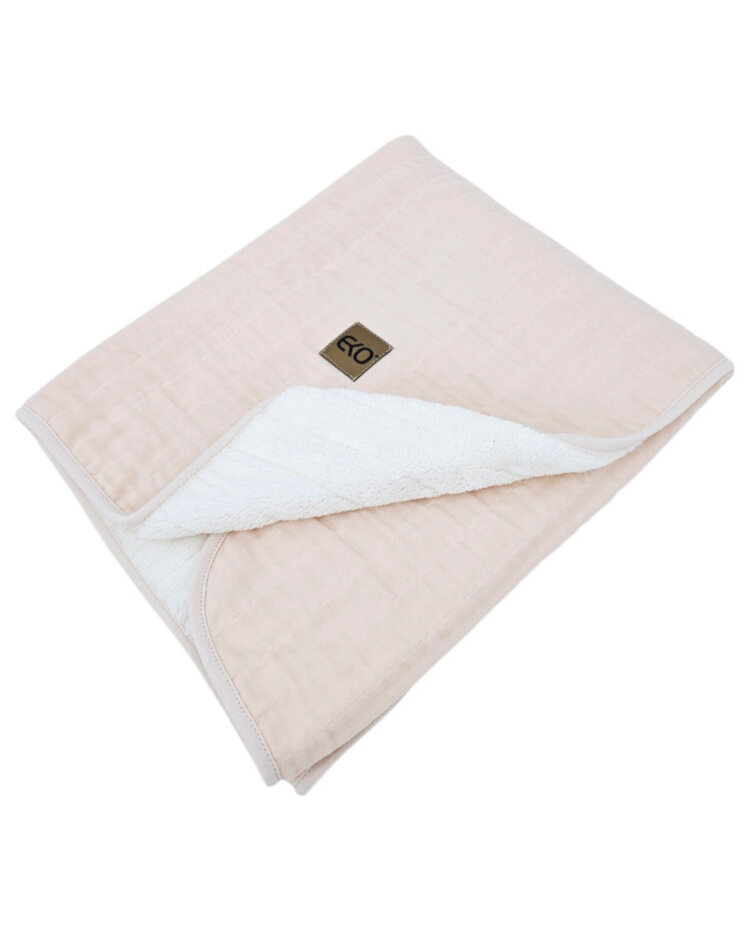EKO Deka mušelínová s kožešinou Rose pink 75x90 cm Eko