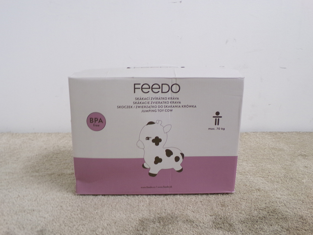 FEEDO Zvířátko skákací Cow Cream Feedo