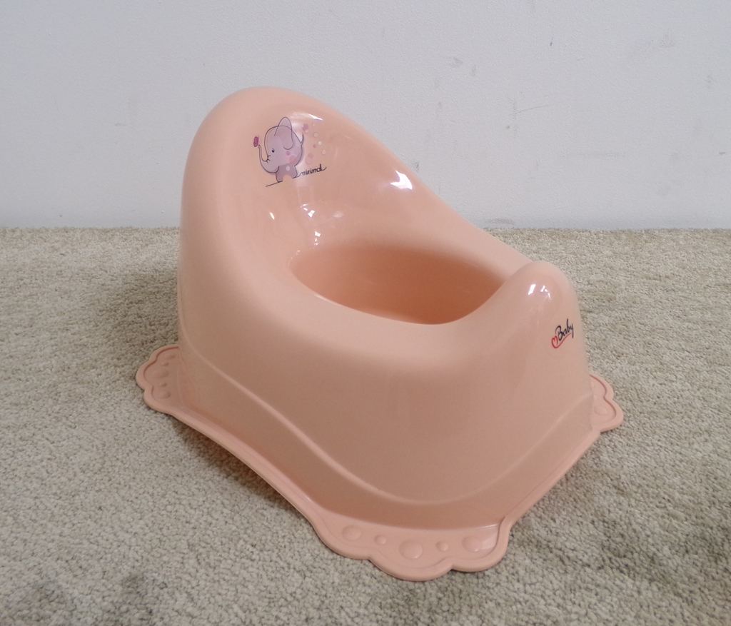 MALTEX Nočník protiskluzový s hudbou Sloník Minimal - peach rose Maltex