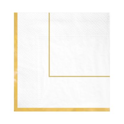 Ubrousky bílé se zlatými proužky 10 ks Albi Albi