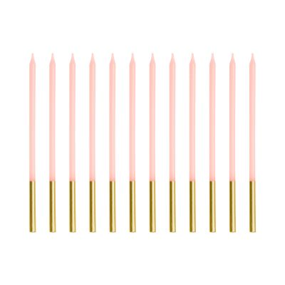 Svíčky dortové světle růžovo-zlaté 12 ks Albi Albi