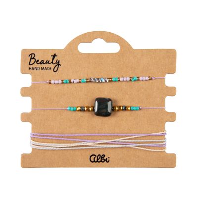 Náramky - Tmavý kámen Albi Albi