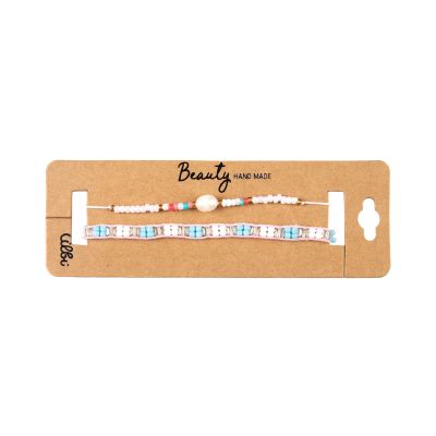 Náramky - Modrobílé korálky Albi Albi