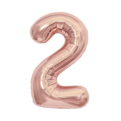 Balónek fóliový 85 cm rose gold číslo 2 Albi Albi