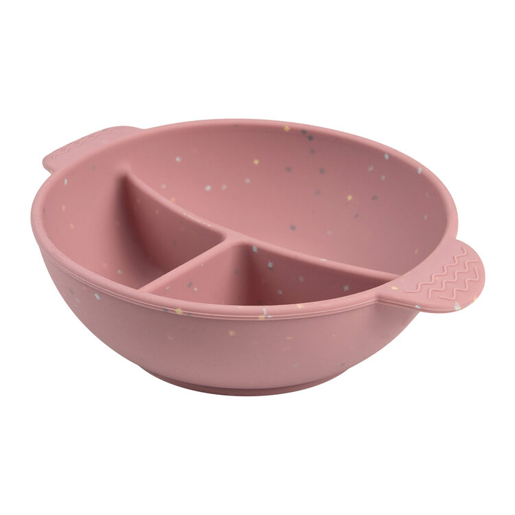 CANPOL BABIES Miska silikonová dělená s přísavkou Dots 360ml růžová Canpol Babies