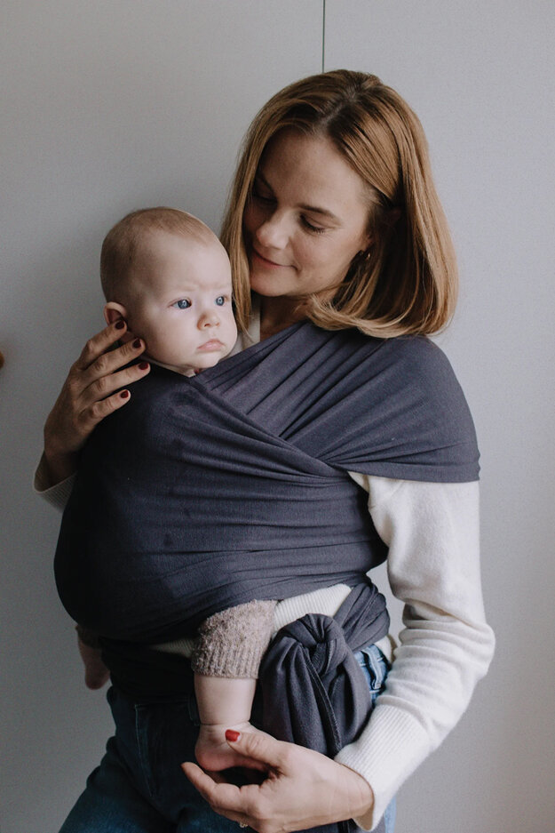BOBA Nosítko dětí / šátek Serenity Wrap - Charcoal Boba