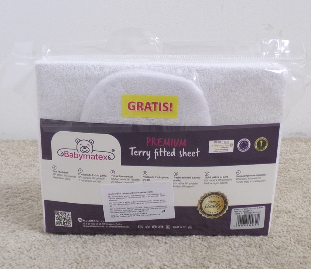 BABYMATEX Prostěradlo froté 60x120 cm bílé Babymatex