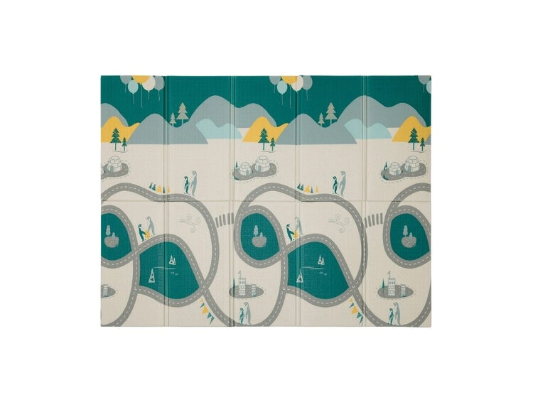 LALALU Podložka na hraní kempová skládací Arctic Friends 200x150 cm Lalalu