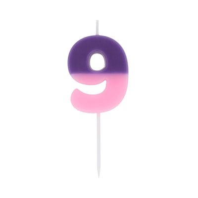 Svíčka dortová dvoubarevná číslo 9 Albi Albi