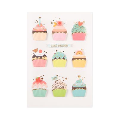 Luxusní narozeninové přání - Cupcaky Albi Albi