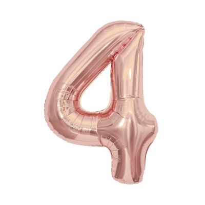Balónek fóliový 85 cm rose gold číslo 4 Albi Albi