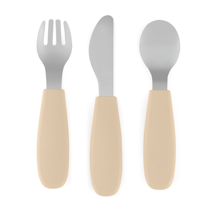 PETITE&MARS Sada příborů s nerezové oceli Take&Match Desert Sand 12m+ Petite&Mars