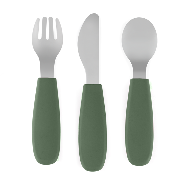 PETITE&MARS Sada příborů s nerezové oceli Take&Match Misty Green 12m+ Petite&Mars