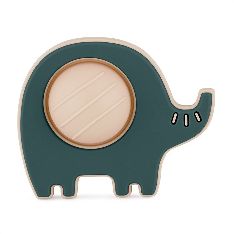 PETITE&MARS Hračka silikonová Elephant Edwin Misty Green 6m+ Petite&Mars