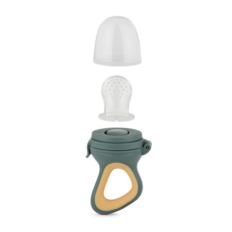 PETITE&MARS Dudlík silikonový na krmení Fruzi Green&Ochre 6m+ Petite&Mars