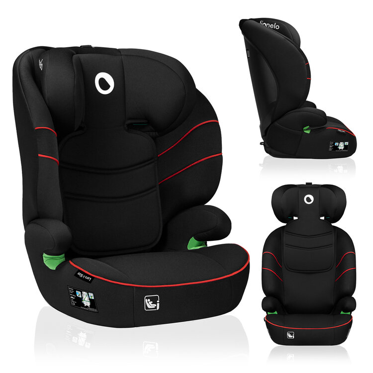 LIONELO Autosedačka Lars i-Size (100-150 cm) Sporty Black Red LIONELO