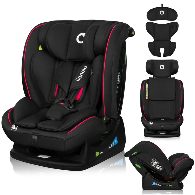 LIONELO Autosedačka Aart i-Size (40-150 cm) Black Carbon Red LIONELO