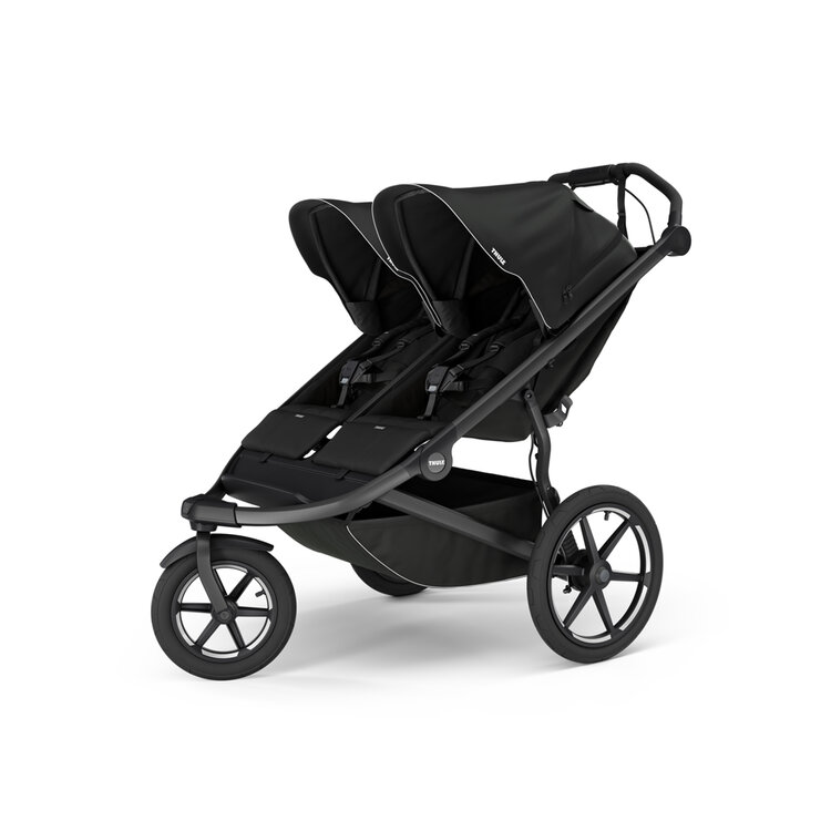 THULE Kočárek sportovní sourozenecký Urban Glide 3 Double Black s magnetickou sponou Thule